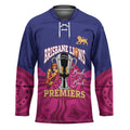 AFL Lions Football Custom Hockey Jersey Brisbane Premiers Back To Back Proud - Aussie Hoodie