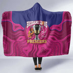 AFL Lions Football Hooded Blanket Brisbane Premiers Back To Back Proud - Aussie Hoodie