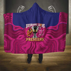 AFL Lions Football Hooded Blanket Brisbane Premiers Back To Back Proud - Aussie Hoodie