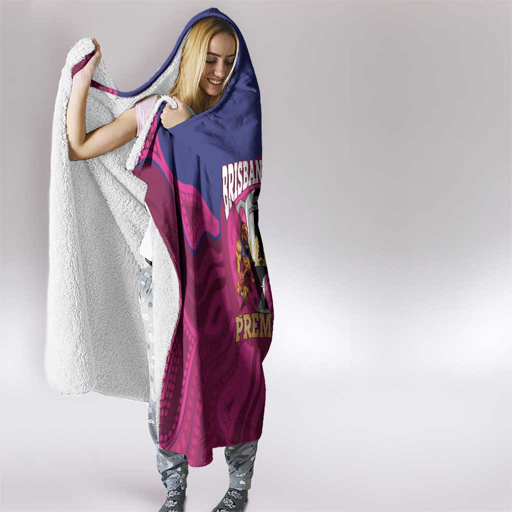 AFL Lions Football Hooded Blanket Brisbane Premiers Back To Back Proud - Aussie Hoodie