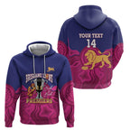 AFL Lions Football Custom Hoodie Brisbane Premiers Back To Back Proud - Aussie Hoodie
