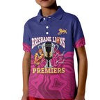 AFL Lions Football Custom Kid Polo Shirt Brisbane Premiers Back To Back Proud - Aussie Hoodie