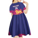 AFL Lions Football Custom Kid Short Sleeve Dress Brisbane Premiers Back To Back Proud - Aussie Hoodie