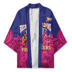 AFL Lions Football Custom Kimono Brisbane Premiers Back To Back Proud - Aussie Hoodie