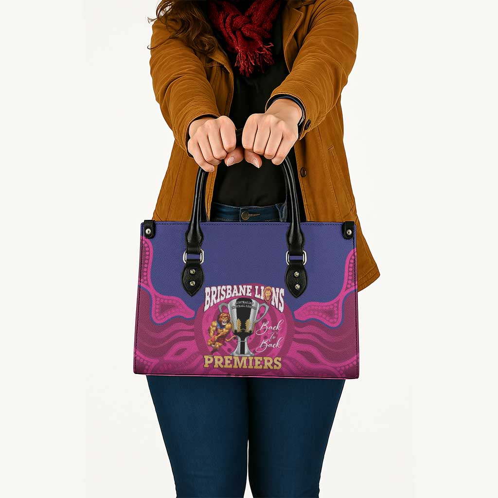 AFL Lions Football Leather Bag Brisbane Premiers Back To Back Proud - Aussie Hoodie