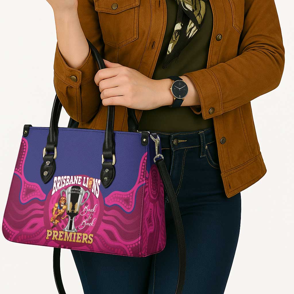 AFL Lions Football Leather Bag Brisbane Premiers Back To Back Proud - Aussie Hoodie