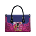 AFL Lions Football Leather Bag Brisbane Premiers Back To Back Proud - Aussie Hoodie