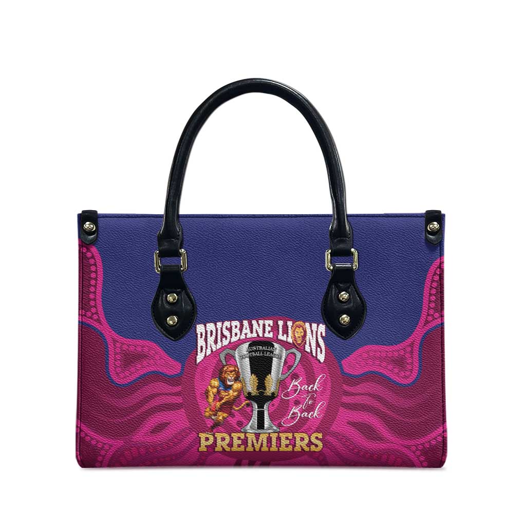 AFL Lions Football Leather Bag Brisbane Premiers Back To Back Proud - Aussie Hoodie