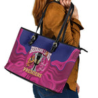 AFL Lions Football Leather Tote Bag Brisbane Premiers Back To Back Proud - Aussie Hoodie