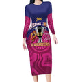 AFL Lions Football Custom Long Sleeve Bodycon Dress Brisbane Premiers Back To Back Proud - Aussie Hoodie