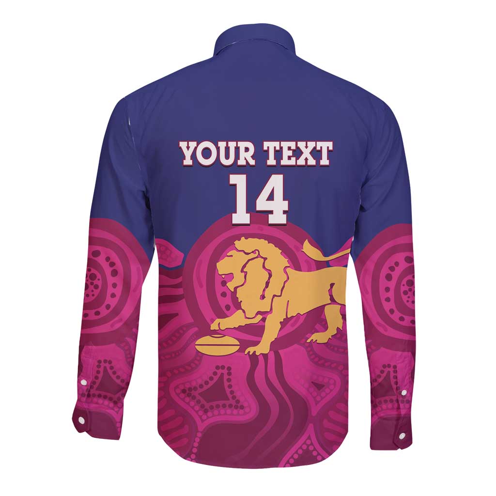 AFL Lions Football Custom Long Sleeve Button Shirt Brisbane Premiers Back To Back Proud - Aussie Hoodie