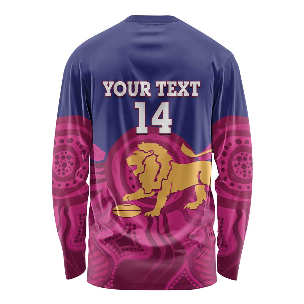 AFL Lions Football Custom Long Sleeve Shirt Brisbane Premiers Back To Back Proud - Aussie Hoodie