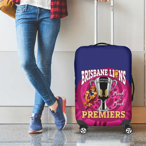 AFL Lions Football Luggage Cover Brisbane Premiers Back To Back Proud - Aussie Hoodie