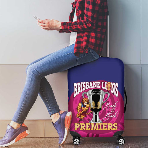 AFL Lions Football Luggage Cover Brisbane Premiers Back To Back Proud - Aussie Hoodie
