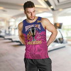 AFL Lions Football Custom Men Tank Top Brisbane Premiers Back To Back Proud - Aussie Hoodie