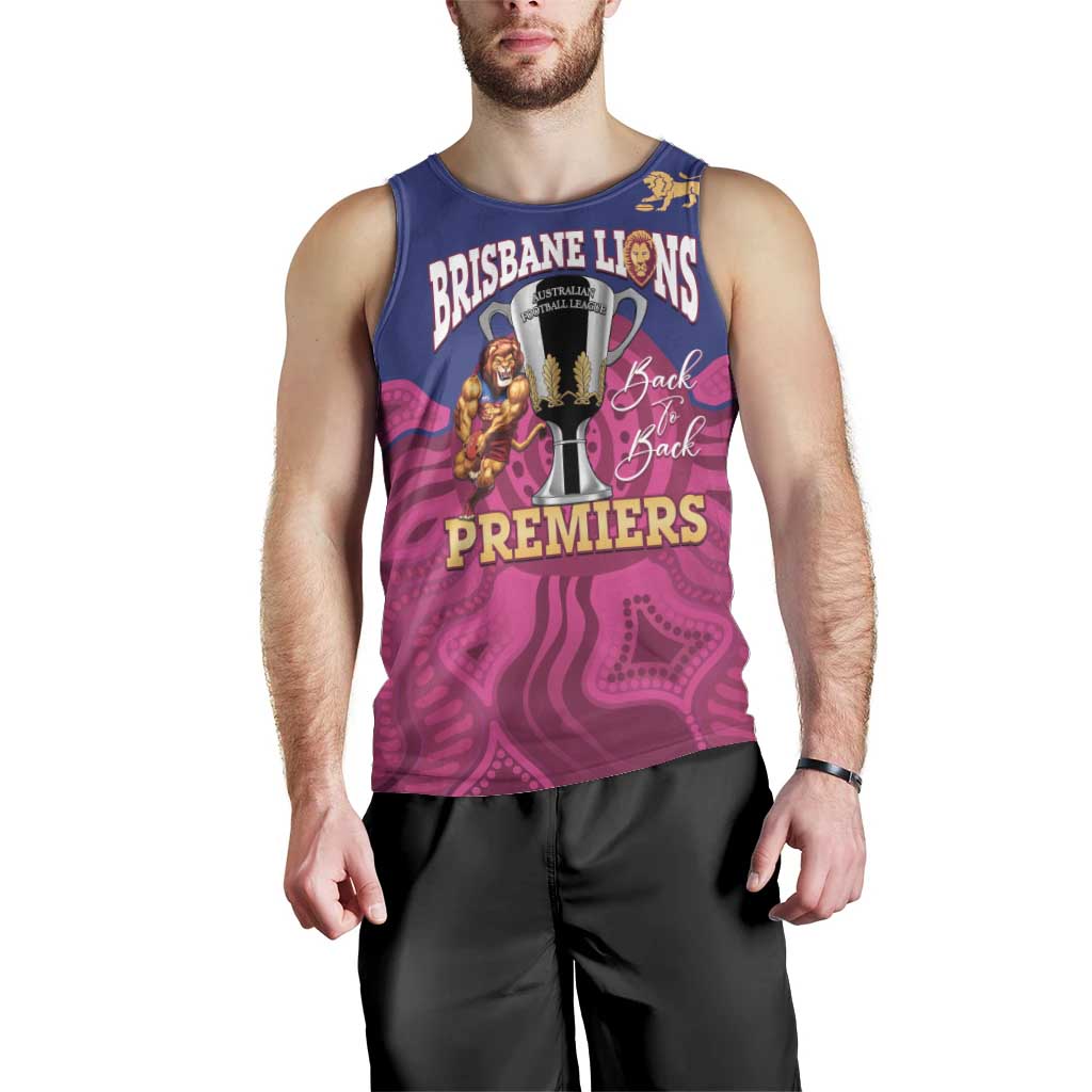 AFL Lions Football Custom Men Tank Top Brisbane Premiers Back To Back Proud - Aussie Hoodie