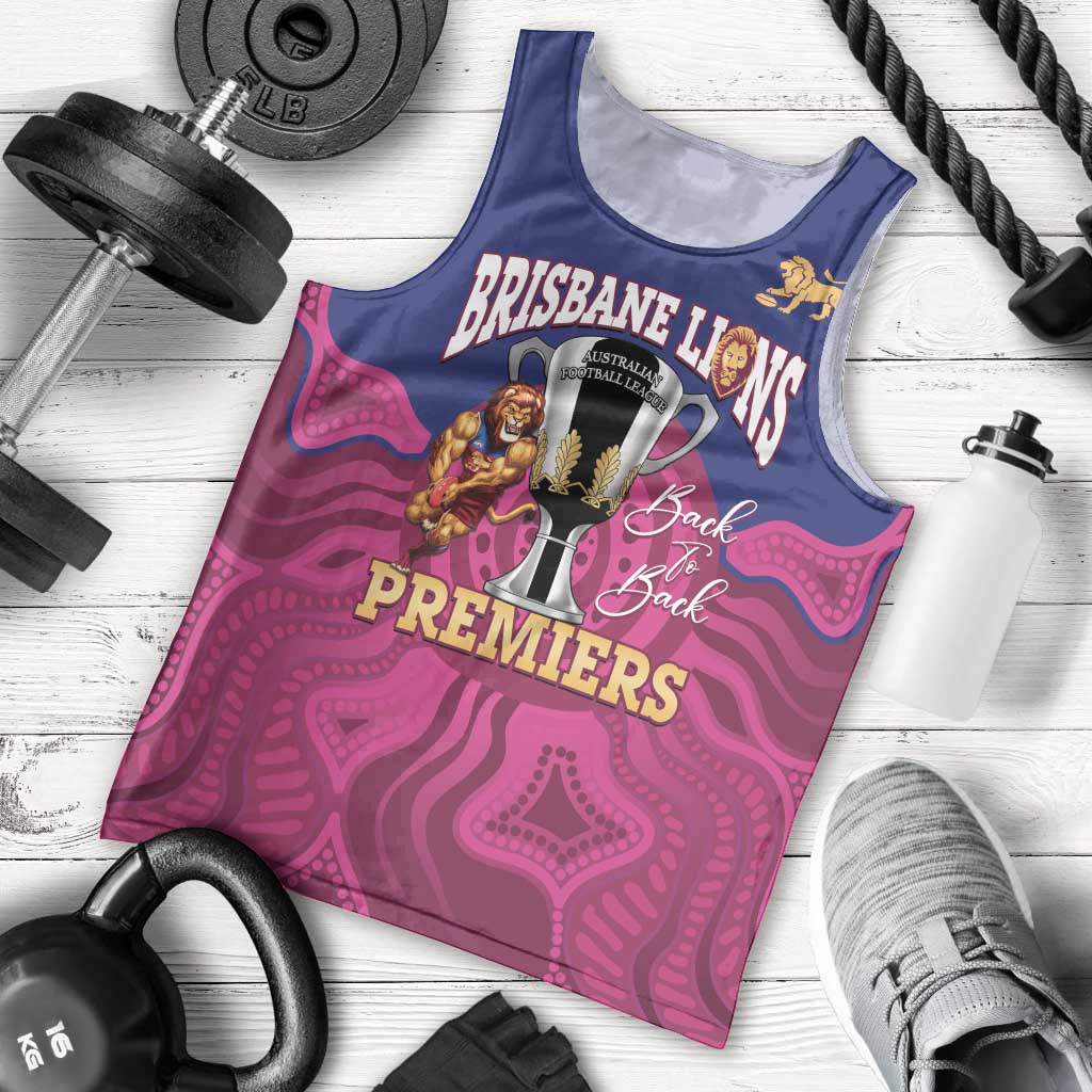 AFL Lions Football Custom Men Tank Top Brisbane Premiers Back To Back Proud - Aussie Hoodie