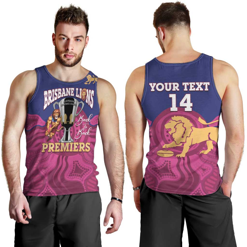 AFL Lions Football Custom Men Tank Top Brisbane Premiers Back To Back Proud - Aussie Hoodie