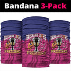 AFL Lions Football Neck Gaiter Brisbane Premiers Back To Back Proud - Aussie Hoodie