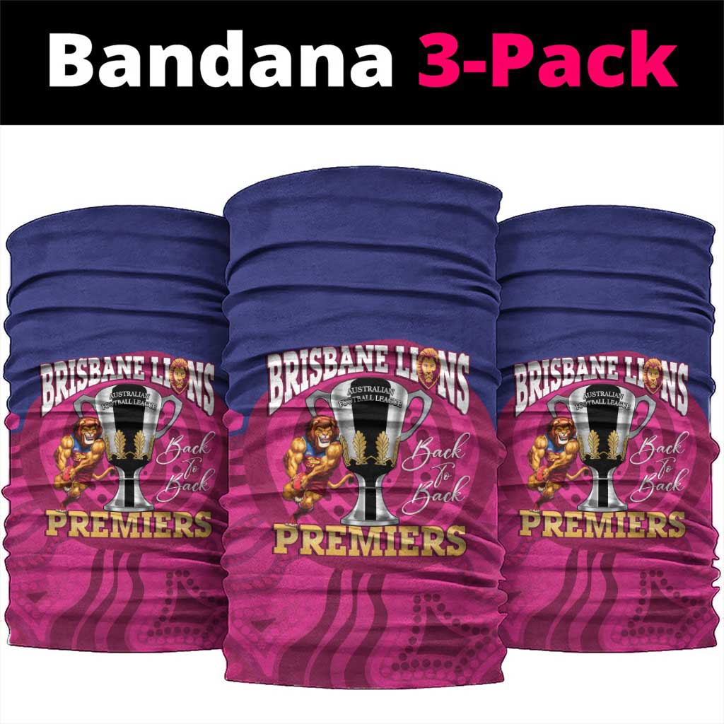 AFL Lions Football Neck Gaiter Brisbane Premiers Back To Back Proud - Aussie Hoodie