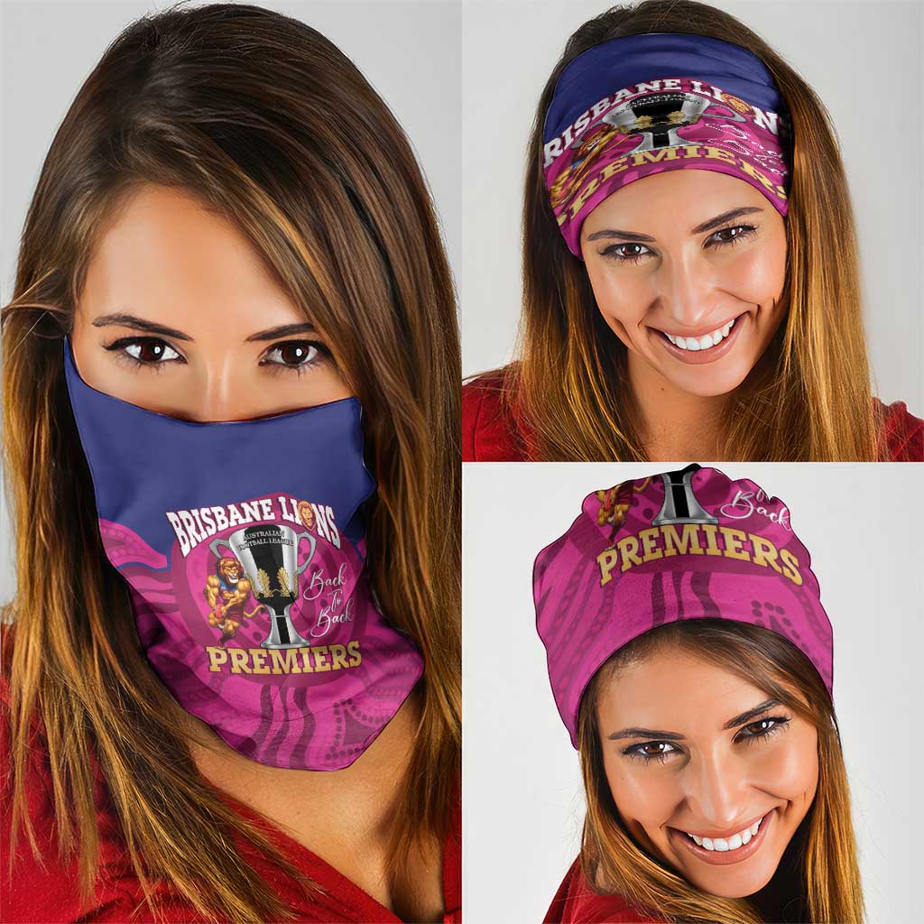 AFL Lions Football Neck Gaiter Brisbane Premiers Back To Back Proud - Aussie Hoodie