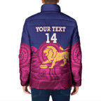 AFL Lions Football Custom Padded Jacket Brisbane Premiers Back To Back Proud - Aussie Hoodie