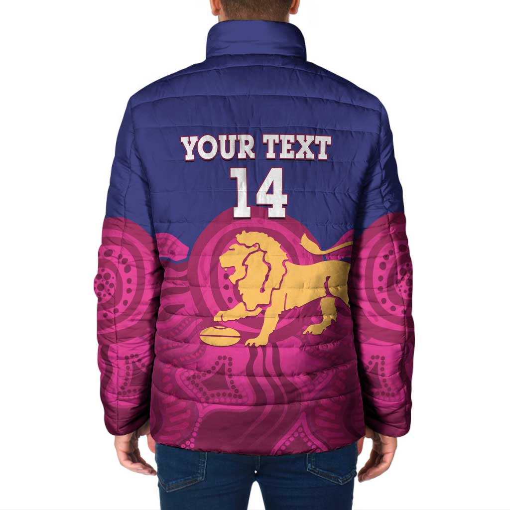 AFL Lions Football Custom Padded Jacket Brisbane Premiers Back To Back Proud - Aussie Hoodie