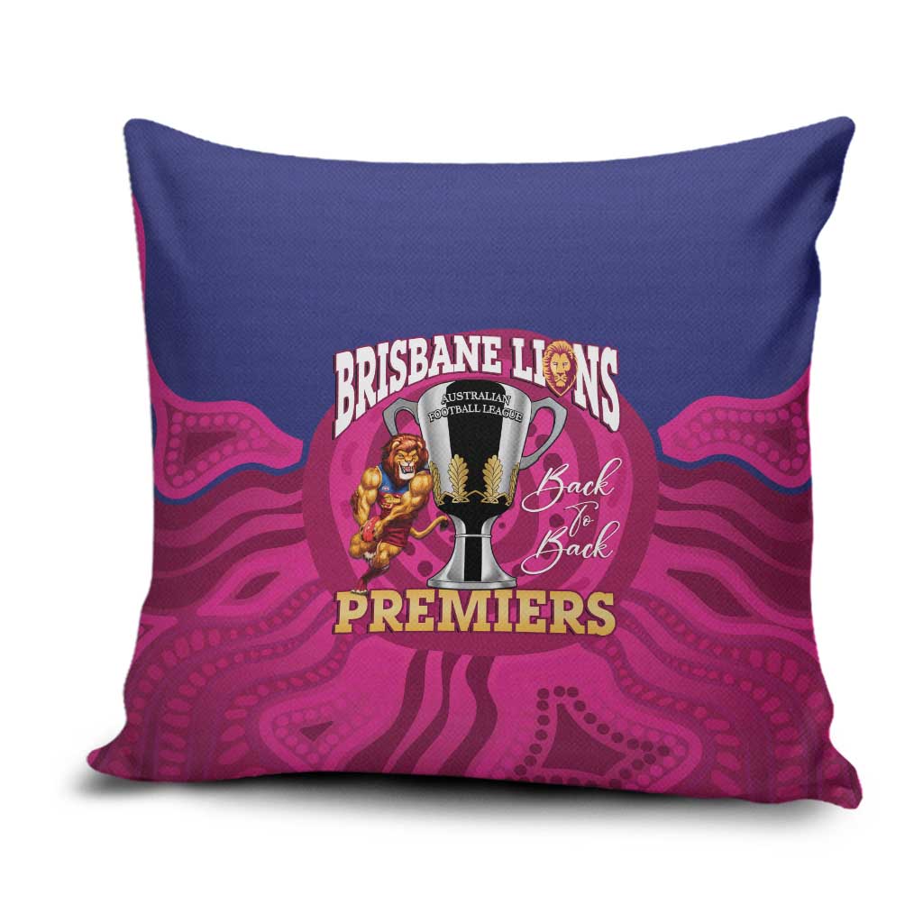 AFL Lions Football Pillow Cover Brisbane Premiers Back To Back Proud - Aussie Hoodie