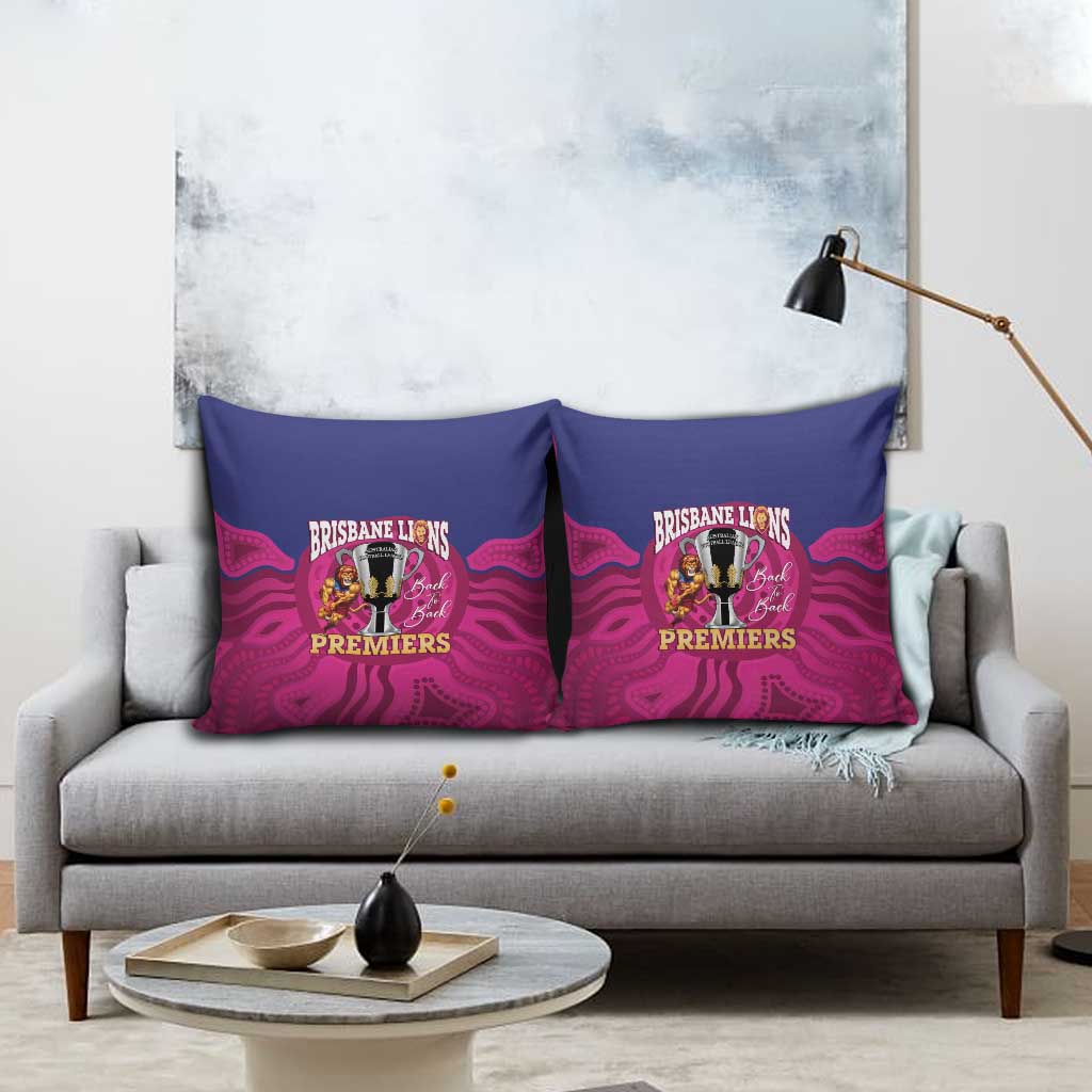 AFL Lions Football Pillow Cover Brisbane Premiers Back To Back Proud - Aussie Hoodie
