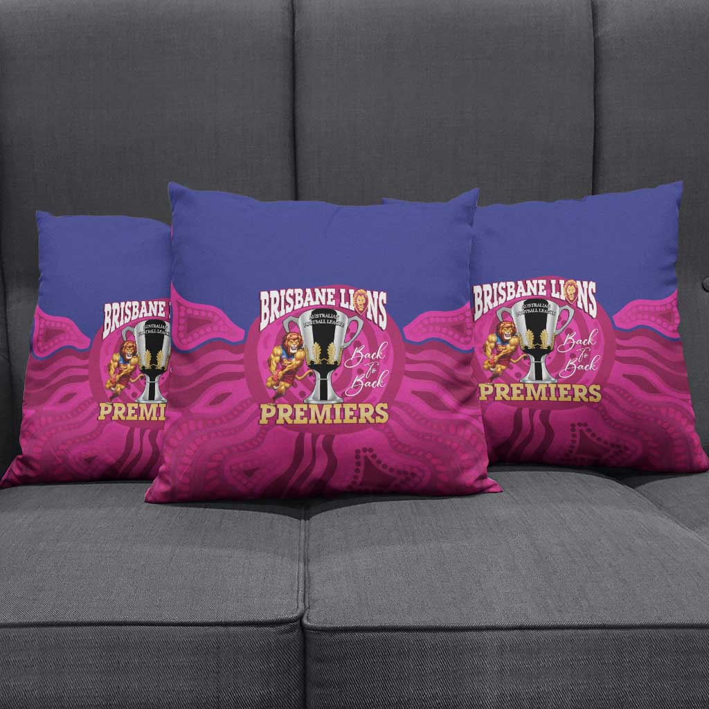 AFL Lions Football Pillow Cover Brisbane Premiers Back To Back Proud - Aussie Hoodie
