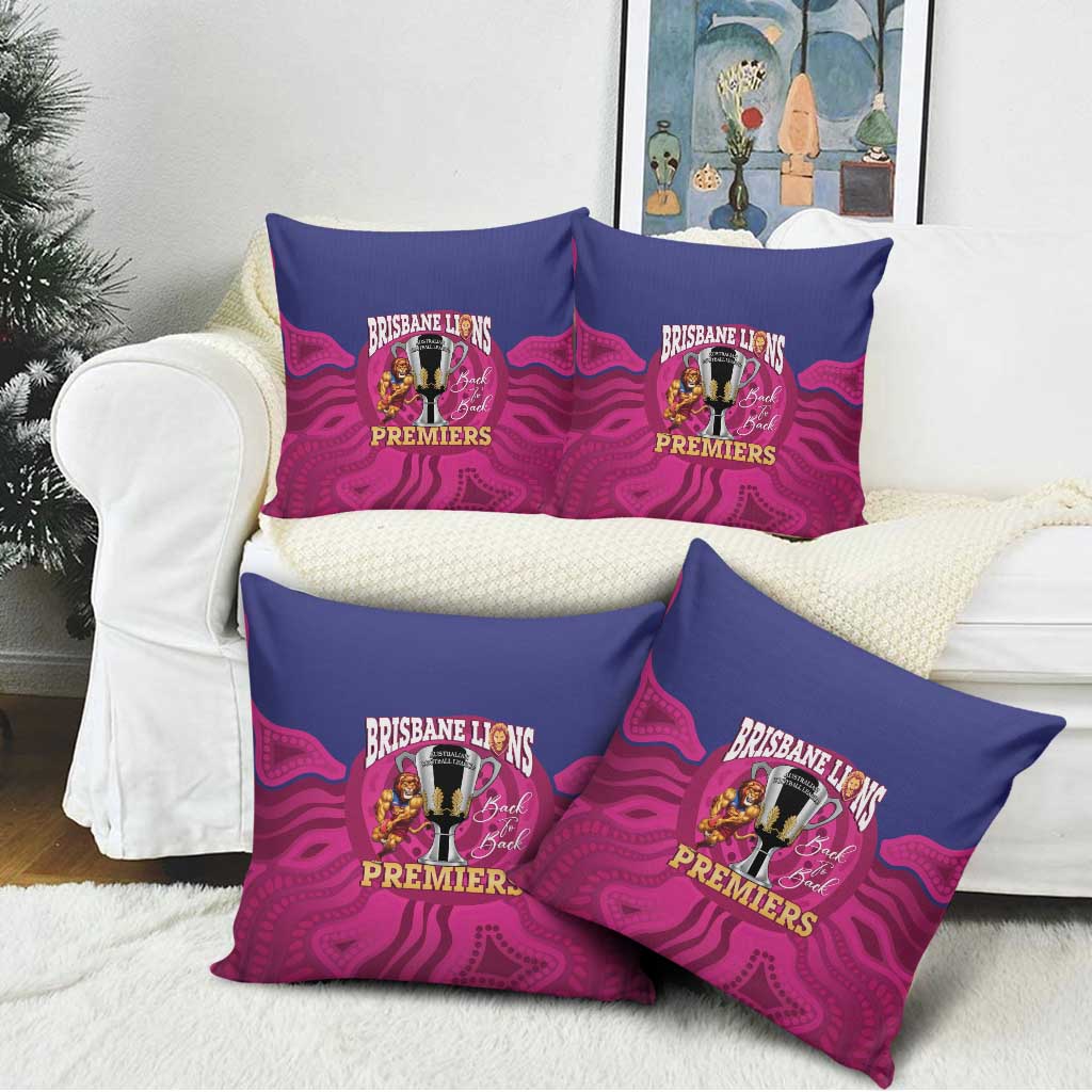 AFL Lions Football Pillow Cover Brisbane Premiers Back To Back Proud - Aussie Hoodie