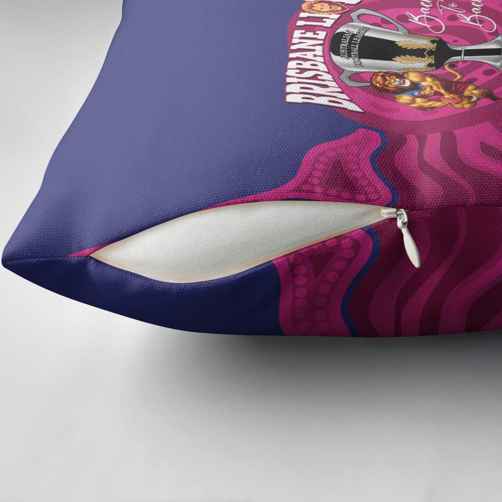 AFL Lions Football Pillow Cover Brisbane Premiers Back To Back Proud - Aussie Hoodie