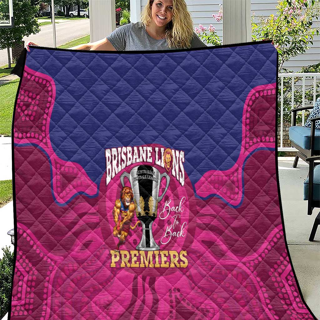 AFL Lions Football Quilt Brisbane Premiers Back To Back Proud - Aussie Hoodie