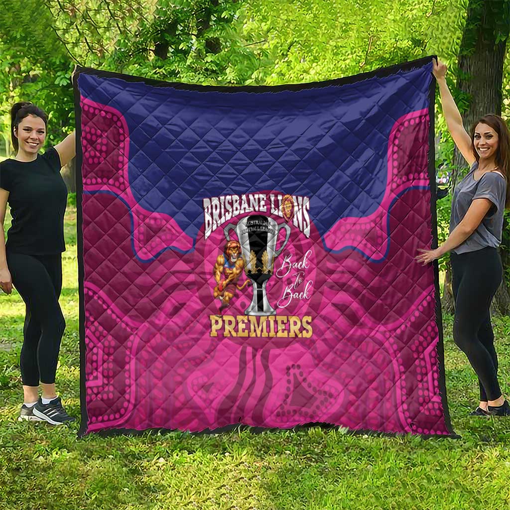 AFL Lions Football Quilt Brisbane Premiers Back To Back Proud - Aussie Hoodie