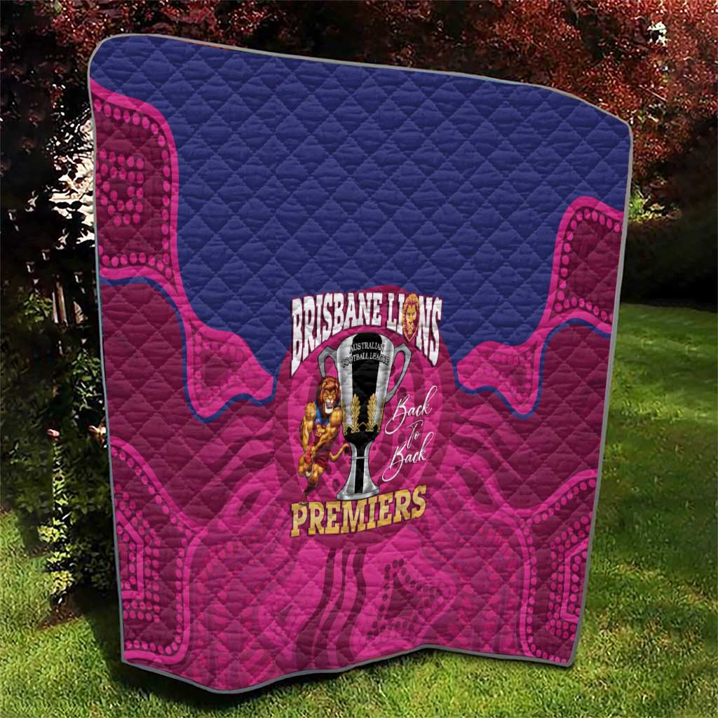 AFL Lions Football Quilt Brisbane Premiers Back To Back Proud - Aussie Hoodie