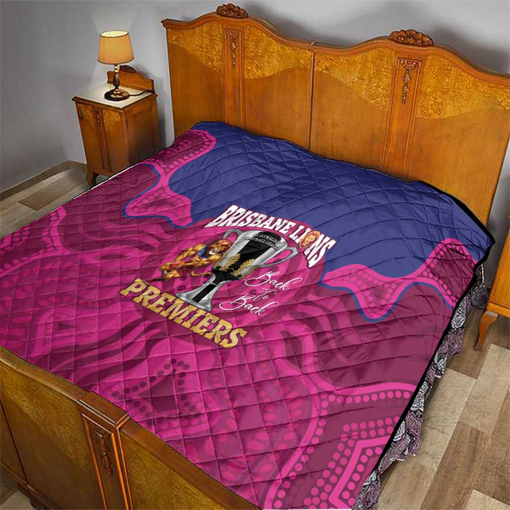 AFL Lions Football Quilt Brisbane Premiers Back To Back Proud - Aussie Hoodie