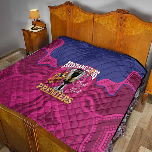 AFL Lions Football Quilt Brisbane Premiers Back To Back Proud - Aussie Hoodie