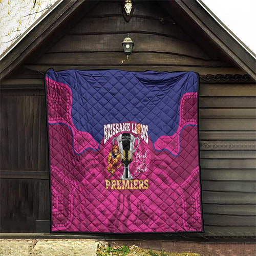 AFL Lions Football Quilt Brisbane Premiers Back To Back Proud - Aussie Hoodie