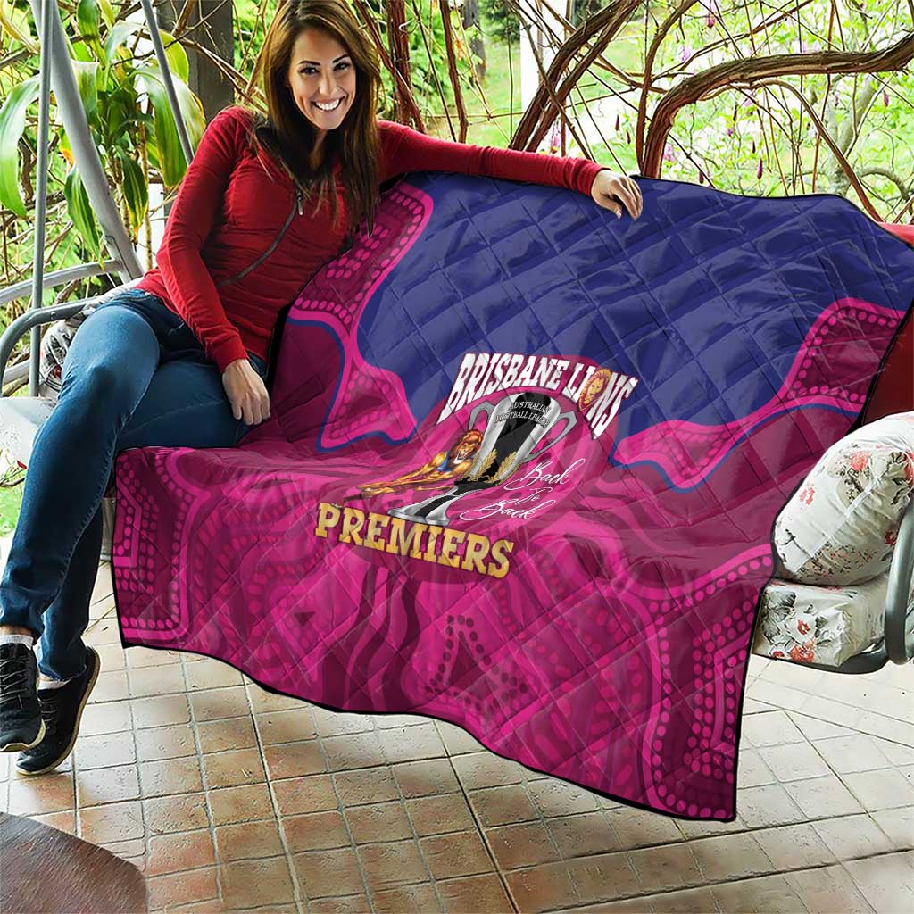 AFL Lions Football Quilt Brisbane Premiers Back To Back Proud - Aussie Hoodie