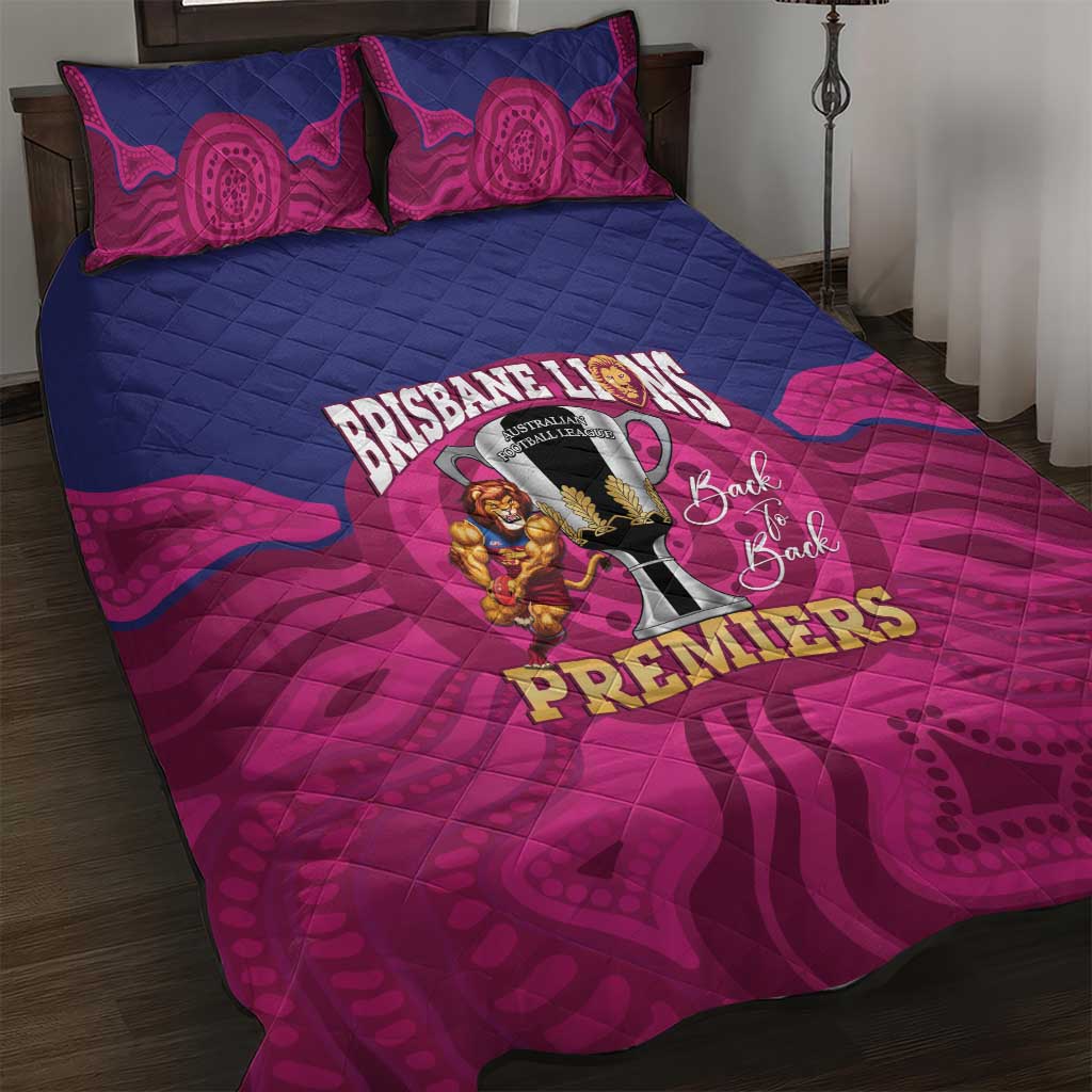 AFL Lions Football Quilt Bed Set Brisbane Premiers Back To Back Proud - Aussie Hoodie