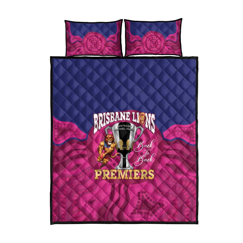 AFL Lions Football Quilt Bed Set Brisbane Premiers Back To Back Proud - Aussie Hoodie