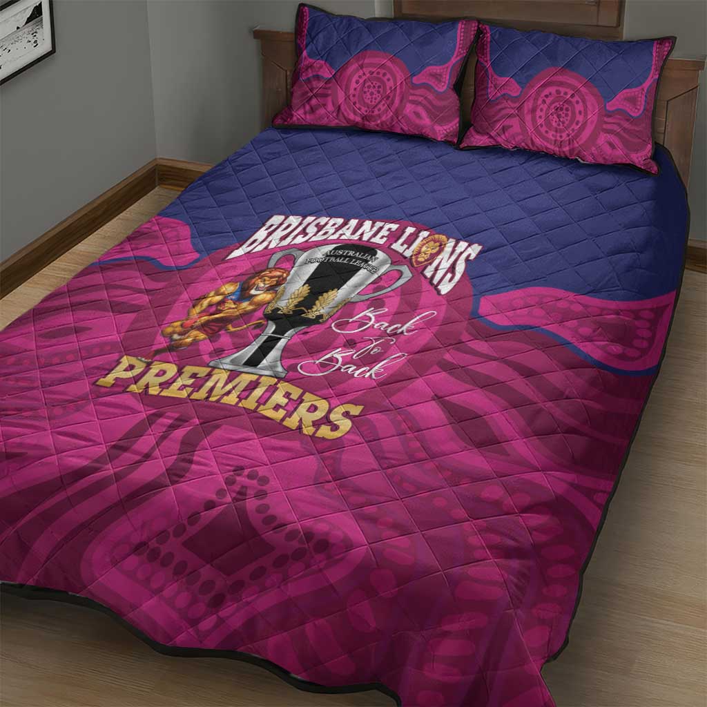 AFL Lions Football Quilt Bed Set Brisbane Premiers Back To Back Proud - Aussie Hoodie