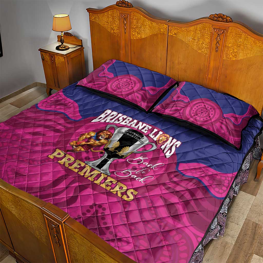 AFL Lions Football Quilt Bed Set Brisbane Premiers Back To Back Proud - Aussie Hoodie