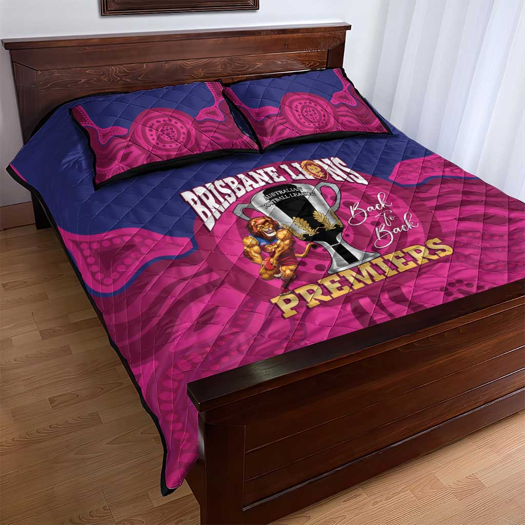 AFL Lions Football Quilt Bed Set Brisbane Premiers Back To Back Proud - Aussie Hoodie