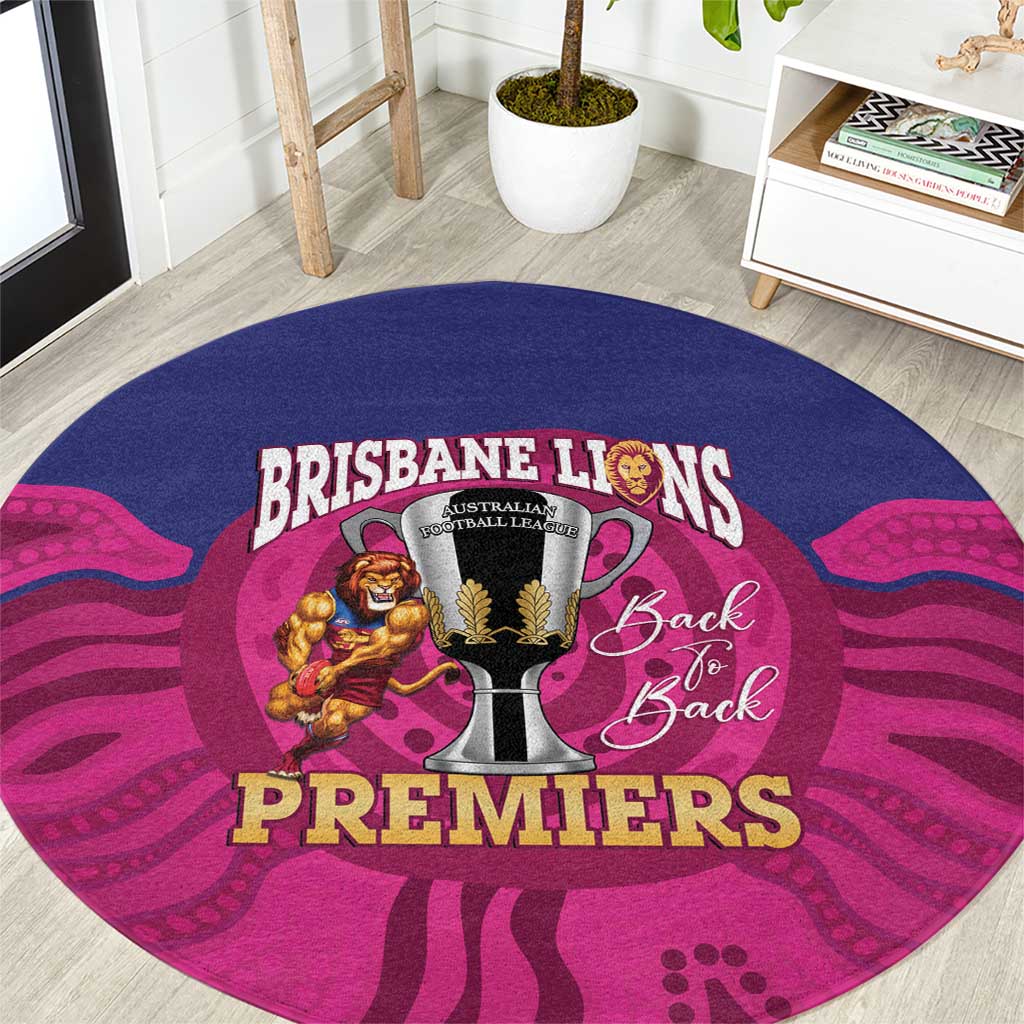 AFL Lions Football Round Carpet Brisbane Premiers Back To Back Proud - Aussie Hoodie