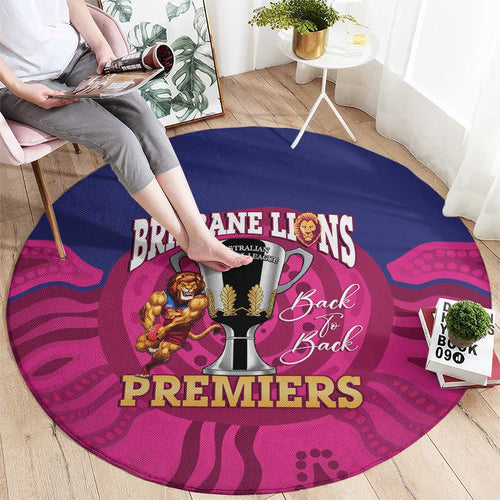 AFL Lions Football Round Carpet Brisbane Premiers Back To Back Proud - Aussie Hoodie
