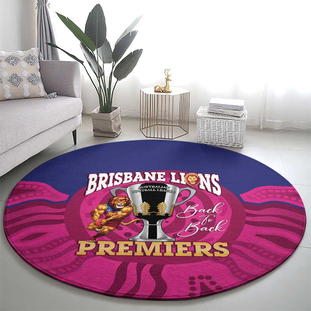 AFL Lions Football Round Carpet Brisbane Premiers Back To Back Proud - Aussie Hoodie