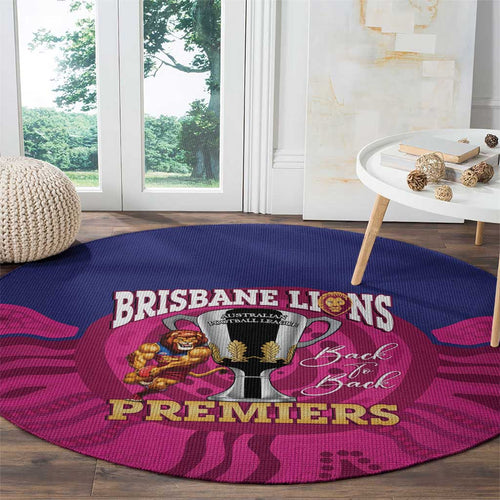 AFL Lions Football Round Carpet Brisbane Premiers Back To Back Proud - Aussie Hoodie
