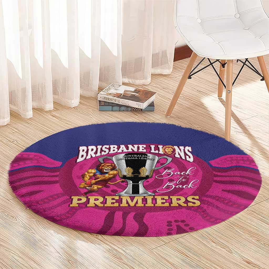 AFL Lions Football Round Carpet Brisbane Premiers Back To Back Proud - Aussie Hoodie