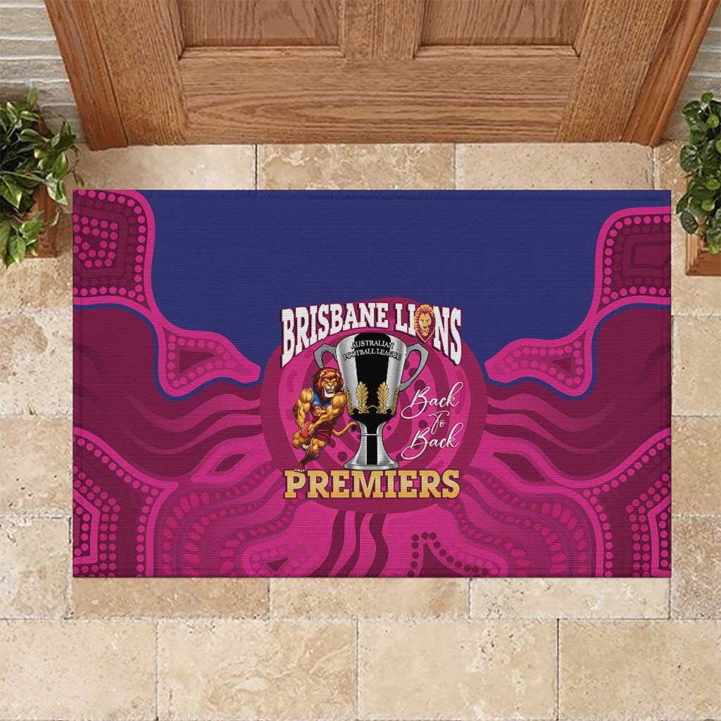AFL Lions Football Rubber Doormat Brisbane Premiers Back To Back Proud - Aussie Hoodie